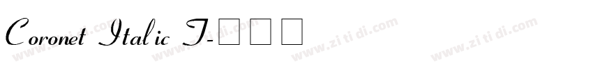 Coronet Italic T字体转换